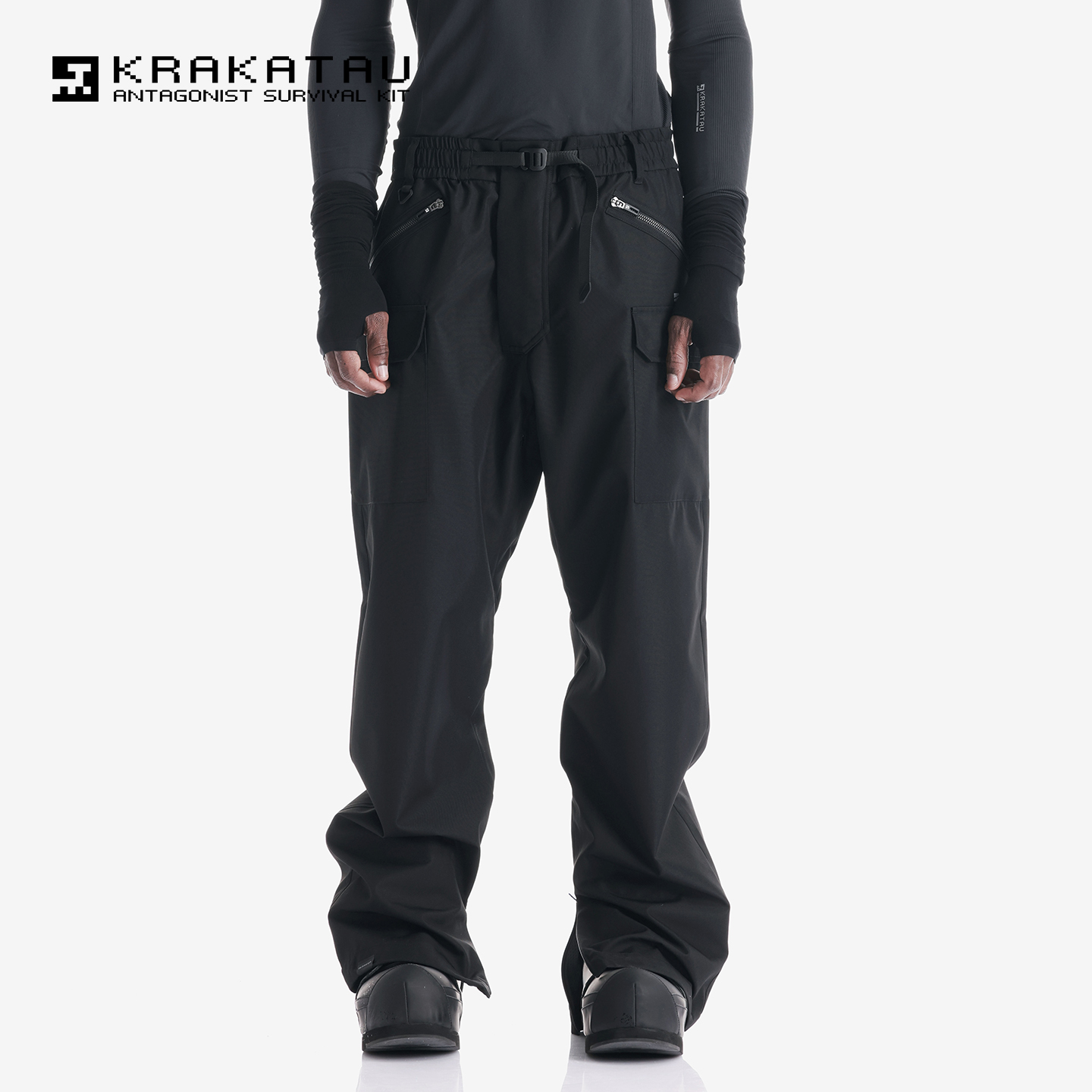 KRAKATAU 25年新款直筒工装裤男休闲裤子厚款宽松微阔长裤Rm217