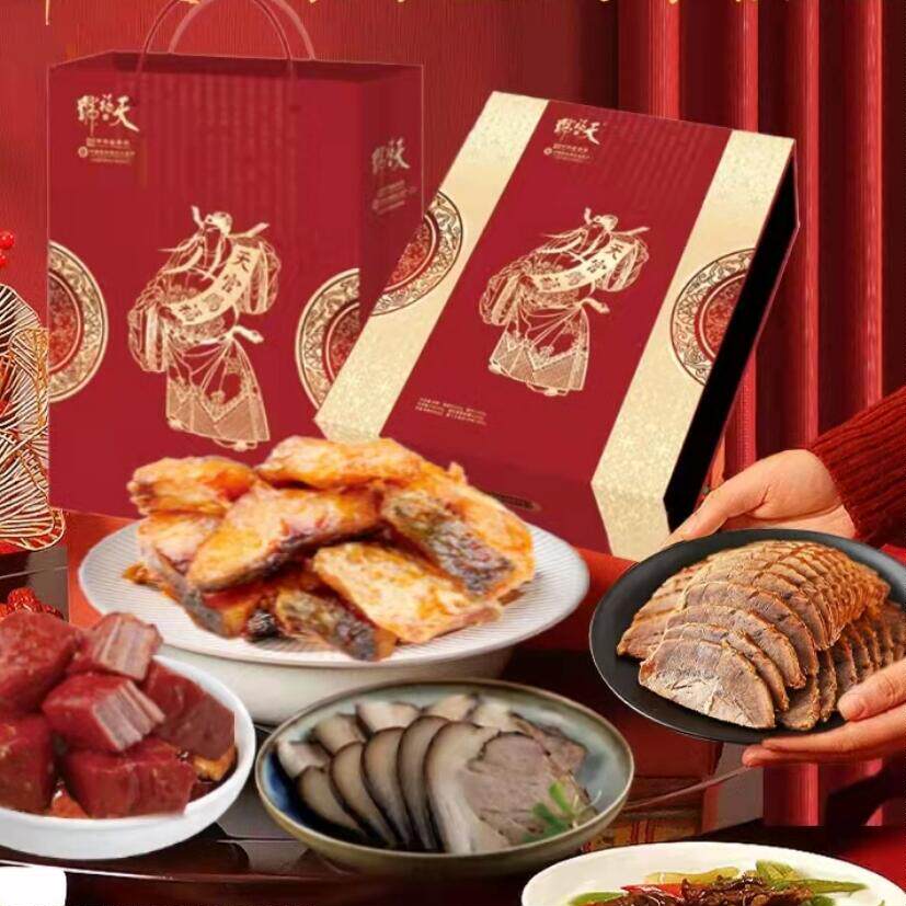 天福号牛肉熟食真空即食酱卤鹿肉酥鱼春节送礼品北京特产年货礼盒
