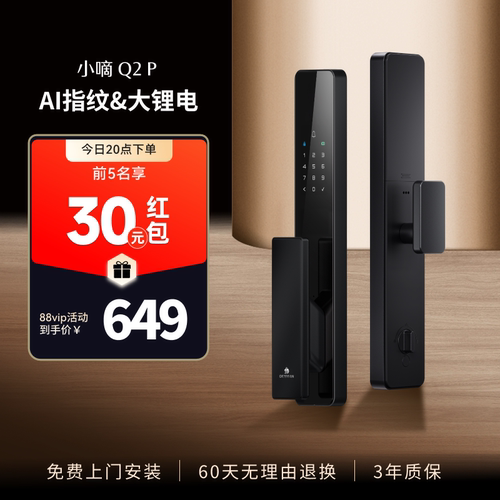 德施曼密码指纹锁家用防盗门全自动智能锁电子锁小嘀Q2P
