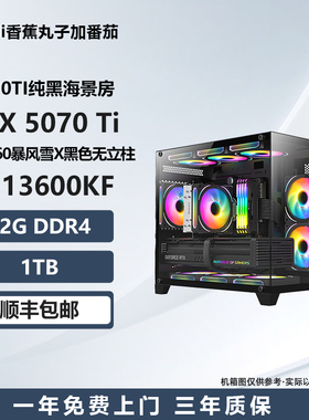 【5070TI纯黑海景房】7500F/7800X3D/9800X3D游戏电脑DIY主机