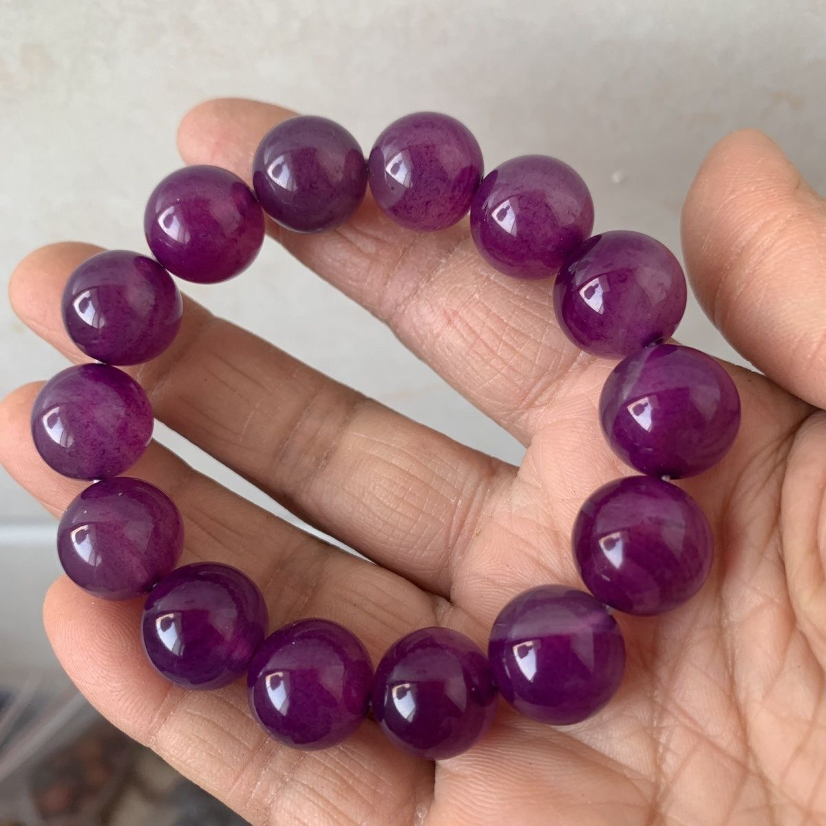 天然紫葡萄玛瑙手链女款单圈时尚百搭饰品礼物送女友闺蜜生日礼物