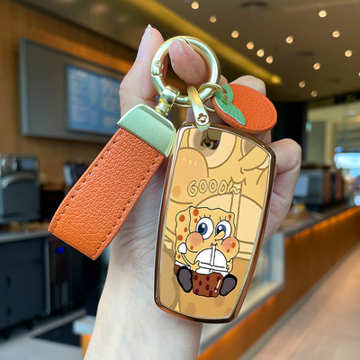 海绵宝宝钥匙套tpu软胶可爱卡通