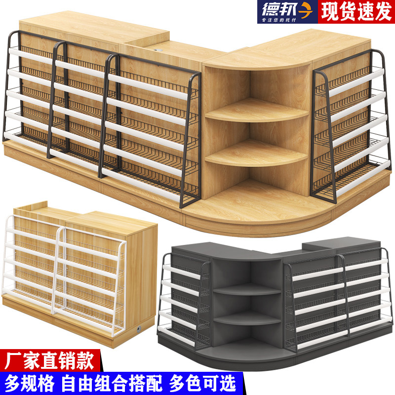 吧台桌收银柜台店铺小型柜台超市收款台便利店文具店转角前台接待