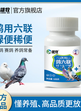 雄牧鸽六联片鸽子通用拉稀厌食呕吐绿便稀便水便缩头炸毛精神不振