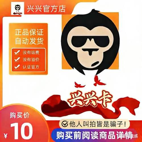 兴兴卡10元 官方卡密代充值自动发货【本店不剧单谨防诈骗】
