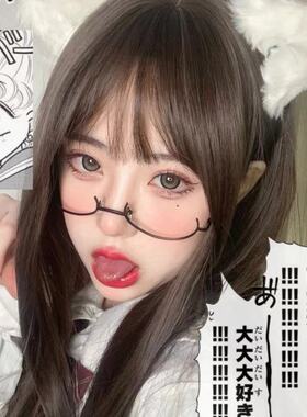半框OL御姐辣妹纯欲风装饰眼镜