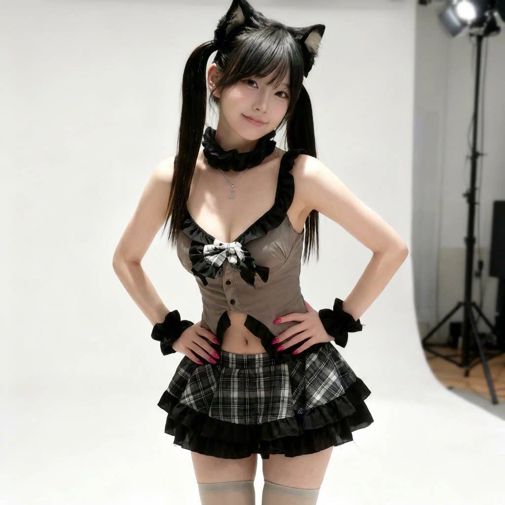 少萝猫娘JK制服套装女日系学院风可爱吊带背心衬衣百褶裙辣妹短裙