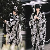污喵社 和服 和服日系艺伎振袖 黑道千金少女和服 日本传统女士正装