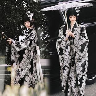 污喵社 黑道千金少女和服 日本传统女士正装和服日系艺伎振袖和服