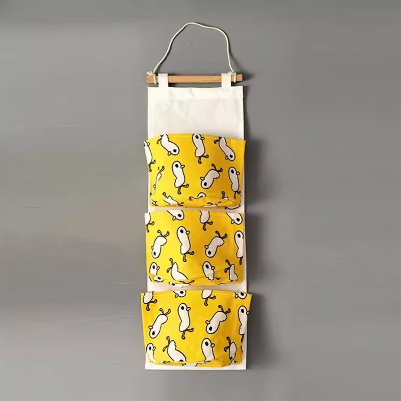 (防水覆膜挂袋--收纳小东w西)时尚卡通宿舍门后杂物袋衣柜收纳袋