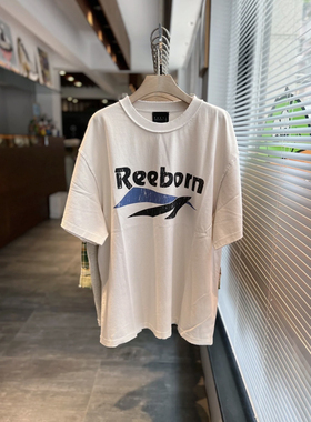 False perception字母弹幕裂纹印花水洗做旧褪色复古标语短袖T恤