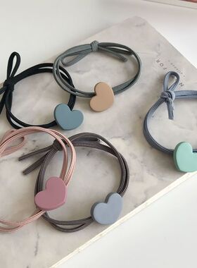 能当手链式两用的头绳弹力橡皮筋爱心发圈发绳韩版可爱小皮筋皮套