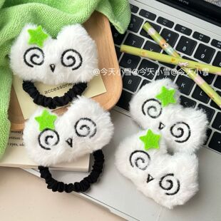 创意可爱发夹书包小挂件玩偶晕晕猫包包毛绒发绳毛茸茸超萌小饰品