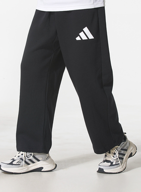 Adidas阿迪达斯男裤2025冬季新款 M WIDE PANT FL 加绒长裤JF3567