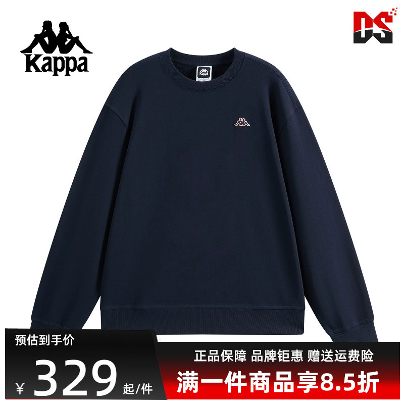 Kappa卡帕男装2025冬季新款舒适百搭纯棉圆领针织套头衫K0F72WT20