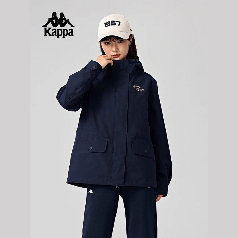 Kappa卡帕女士连帽拉链防风衣