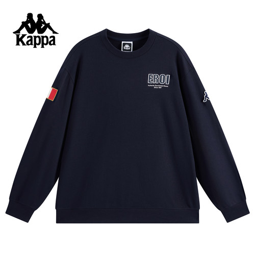 Kappa卡帕男装冬季新款索罗娜刺绣百搭针织套头衫K0F72WT06