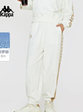 Kappa卡帕女裤夏季新款简约百搭复古运动休闲长裤K0E22AK06