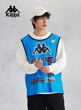 kappa卡帕男装夏季新款简约运动休闲无袖背心上衣K0E52VV01