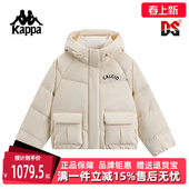 简约加厚保暖防风连帽羽绒服K0G22YY02 新款 Kappa卡帕女装 2026春季