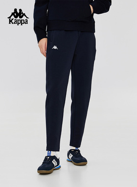 Kappa卡帕女装春季新款时尚简约运动黑色直筒长裤K0E22AK43