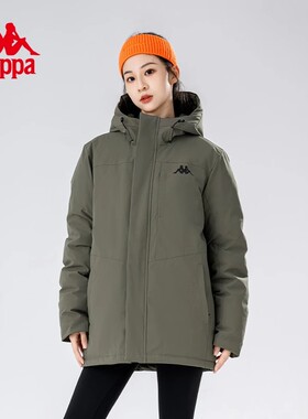 Kappa卡帕男装女装冬季新款运动休闲保暖连帽羽绒服K0DZ2YY91V