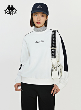 Kappa卡帕女装春季新款运动休闲简约百搭圆领卫衣K0E22WT01