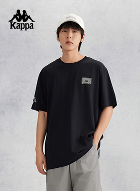kappa卡帕男装夏季新款运动休闲简约舒适短袖T恤K0E52TD15