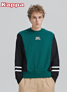 Kappa卡帕男装女装春季新款运动舒适休闲女针织套头衫K0BW2WT52D