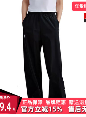 Kappa卡帕女款运动裤夏季黑色长裤休闲卫裤K0E42AY83