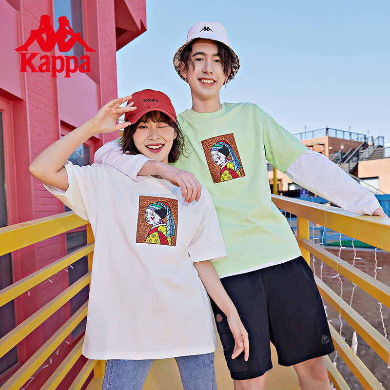 Kappa卡帕短袖男女联名款圆领T恤