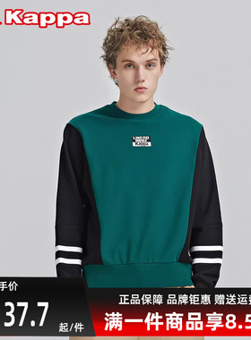 Kappa卡帕男装女装春季新款运动舒适休闲女针织套头衫K0BW2WT52D