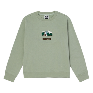 Kappa卡帕女装冬季新款舒适运动休闲加绒圆领卫衣K0C82WT74