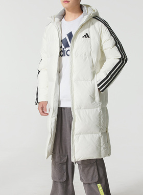 Adidas阿迪达斯男装2025冬季新款3S L DOWN JKT长款羽绒服KC2497