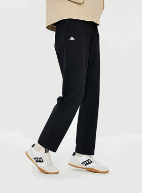 Kappa卡帕女裤春季新款时尚运动小脚梭织休闲长裤K0E22AY40