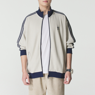 Adidas阿迪达斯三叶草男装2025秋季新款KNIT TRACK TOP外套KC2618