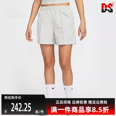 Nike耐克女裤透气时尚松紧短裤
