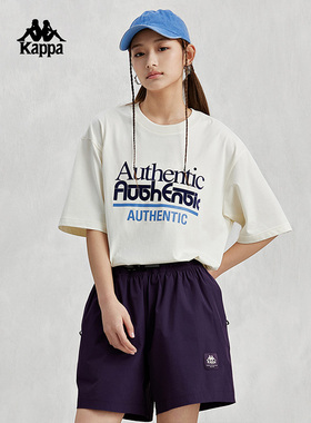 Kappa卡帕男装女装夏季新款运动休闲简约短袖T恤K0EX2TD31D