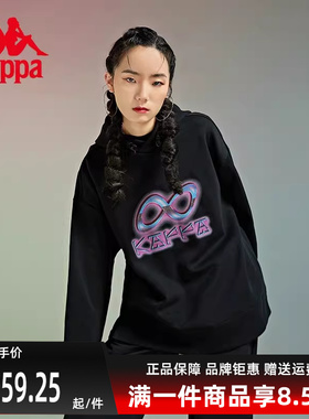 Kappa卡帕女套头衫夏季新款运动卫衣休闲印花上衣 K0B62MT91D