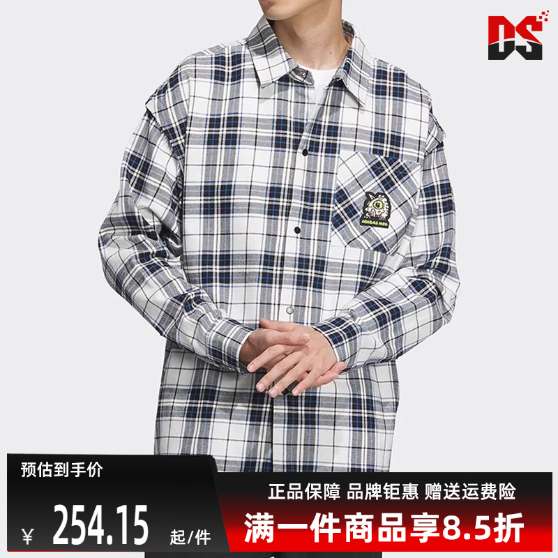 Adidas阿迪达斯长袖衬衫运动休闲