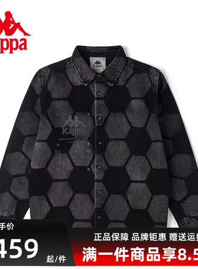 kappa卡帕男女茄克冬新款运动服情侣牛仔衬衫外套K0BY2JJ62G