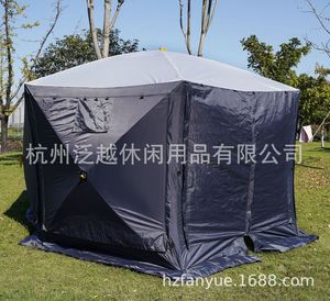 六角帐篷户外折叠自动速开全景防蚊防雨透气双层六面遮阳凉亭帐篷