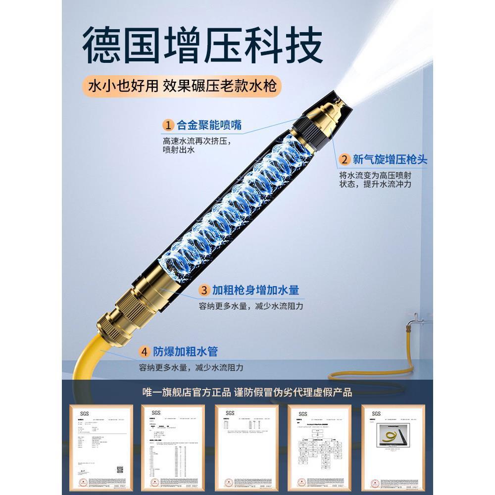 ◇接自来水压洗车水抢喷头压多功能直喷头水管软管冲洗阳台工