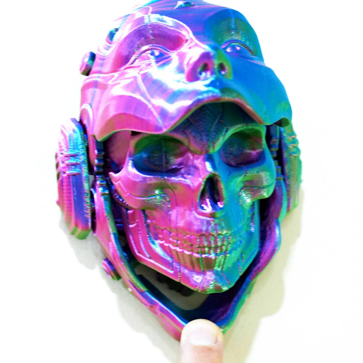 可上下活动3D打印机械女人偶面具立体成品装饰工艺品雕塑摆件手办