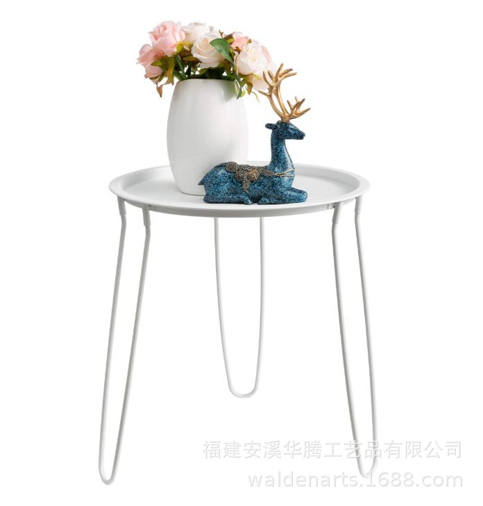 北欧休闲茶几沙发边创意迷你三角小圆桌