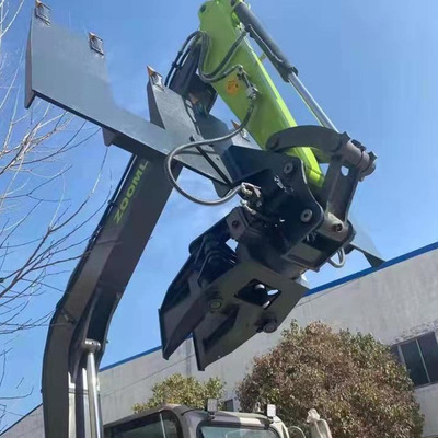 80挖机液压抱枕器 公铁两用旋转枕木夹具 随车固定式枕木机