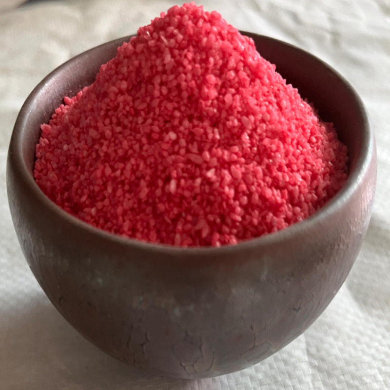 网红粉色彩砂儿童娱乐沙沙画沙多色烧结砂20-40目染色彩砂可定制