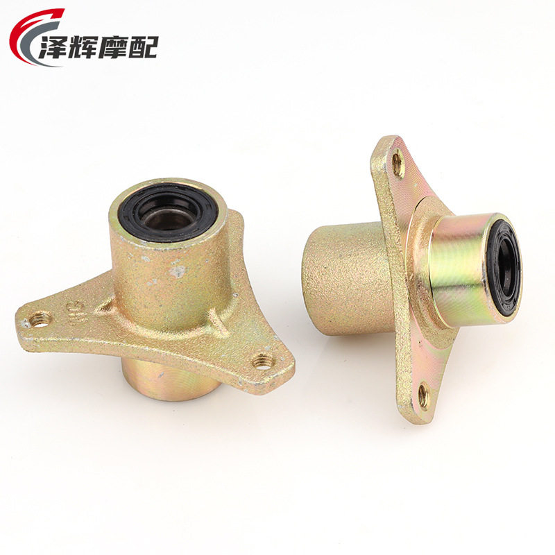 沙滩车DIY卡丁车配件改装前轮毂固定座3孔轮芯轱辘法兰座固定座