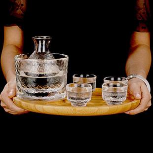 玻璃清酒老式 温酒器家用黄酒白酒电加热日式 烫酒壶酒杯酒具套件