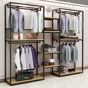 步入式可调节衣架衣帽间金属衣帽架落地卧室组合架家用开放式衣柜